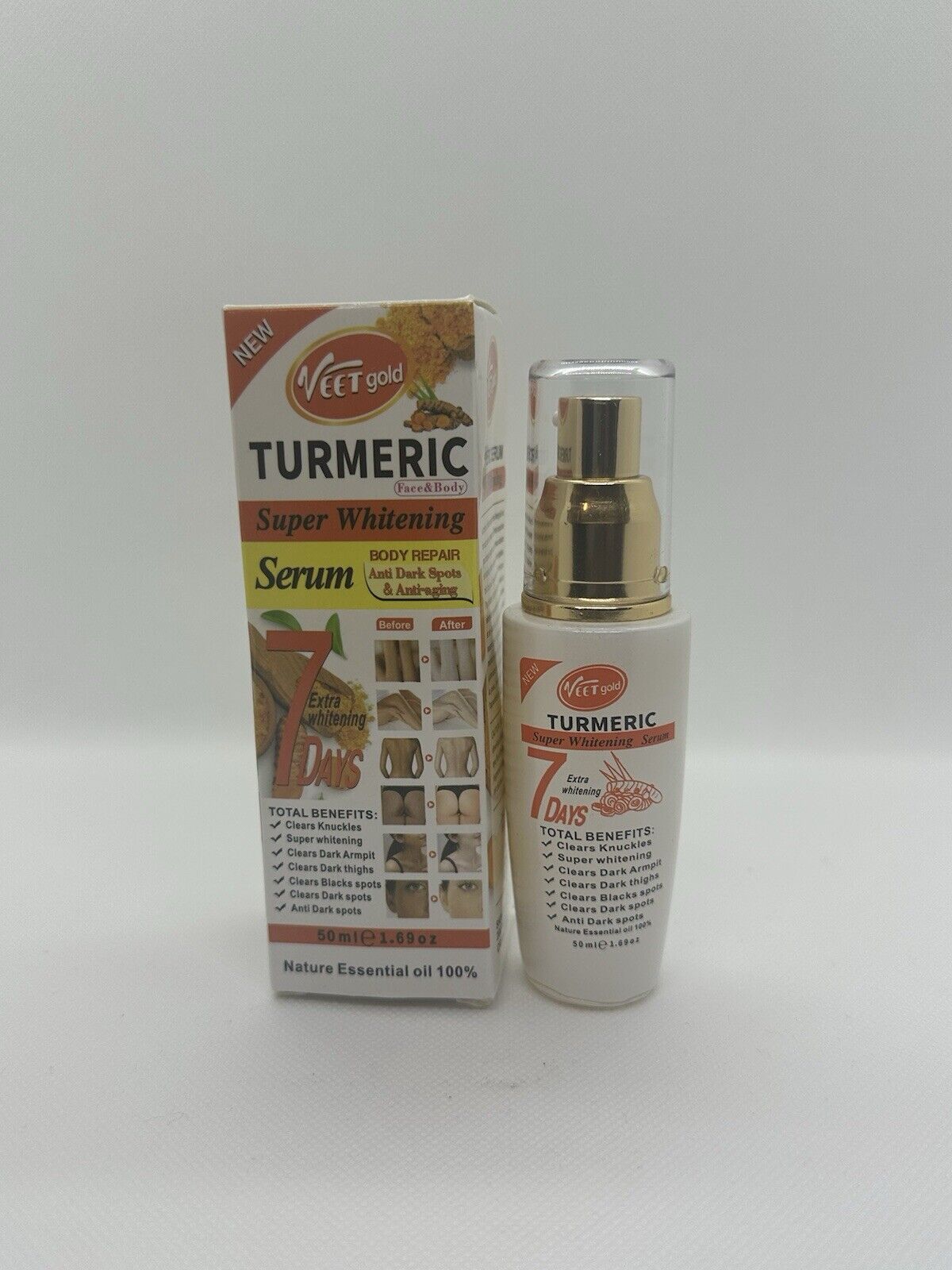 VEET GOLD serum turmeric vitamine c hydratant blanchissant reparateur Veetgold