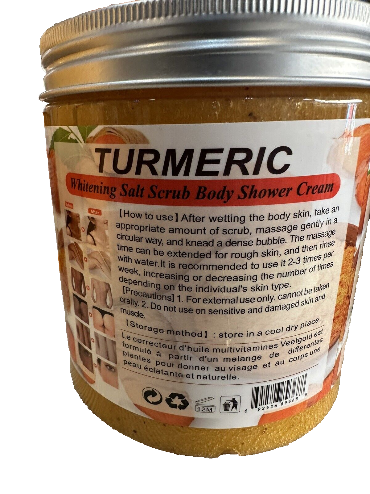 VEETGOLD GOMMAGE EXFOLIANT Turmeric VITAMINE ULTRA BLANCHISSANT scrub - Kyabeauty