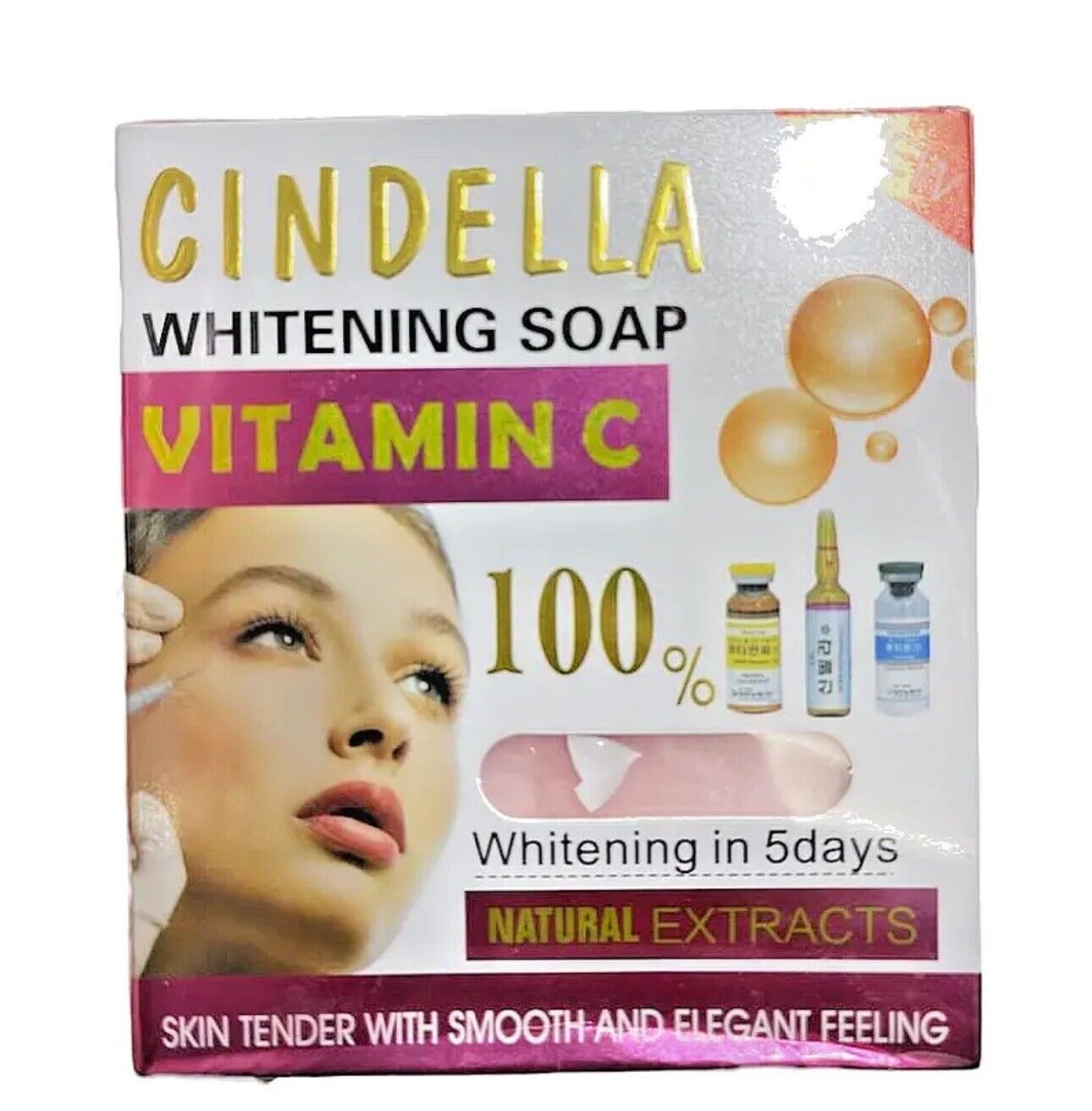 CINDELLA SAVON ULTRA BLANCHISSANT EXFOLIANT VITAMINE C 200G - Kyabeauty
