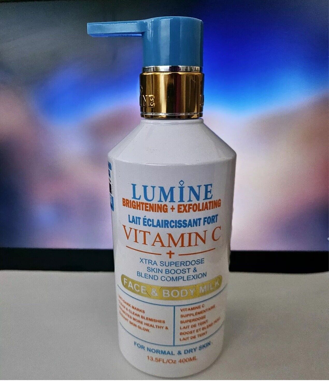 Lait Luminé Extra Eclaircissant fort vitamine C l'original Visage et Corps