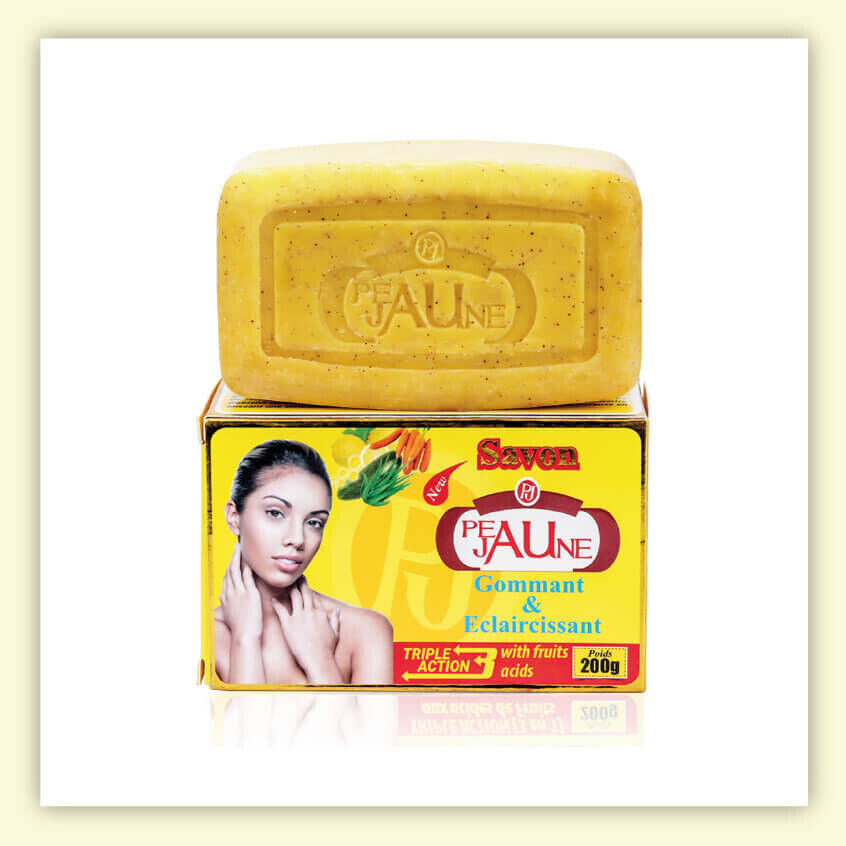 PEAU JAUNE SAVON ÉCLAIRCISSANT EXTRA FORT TRIPLE ACTION 200 gr - Kyabeauty