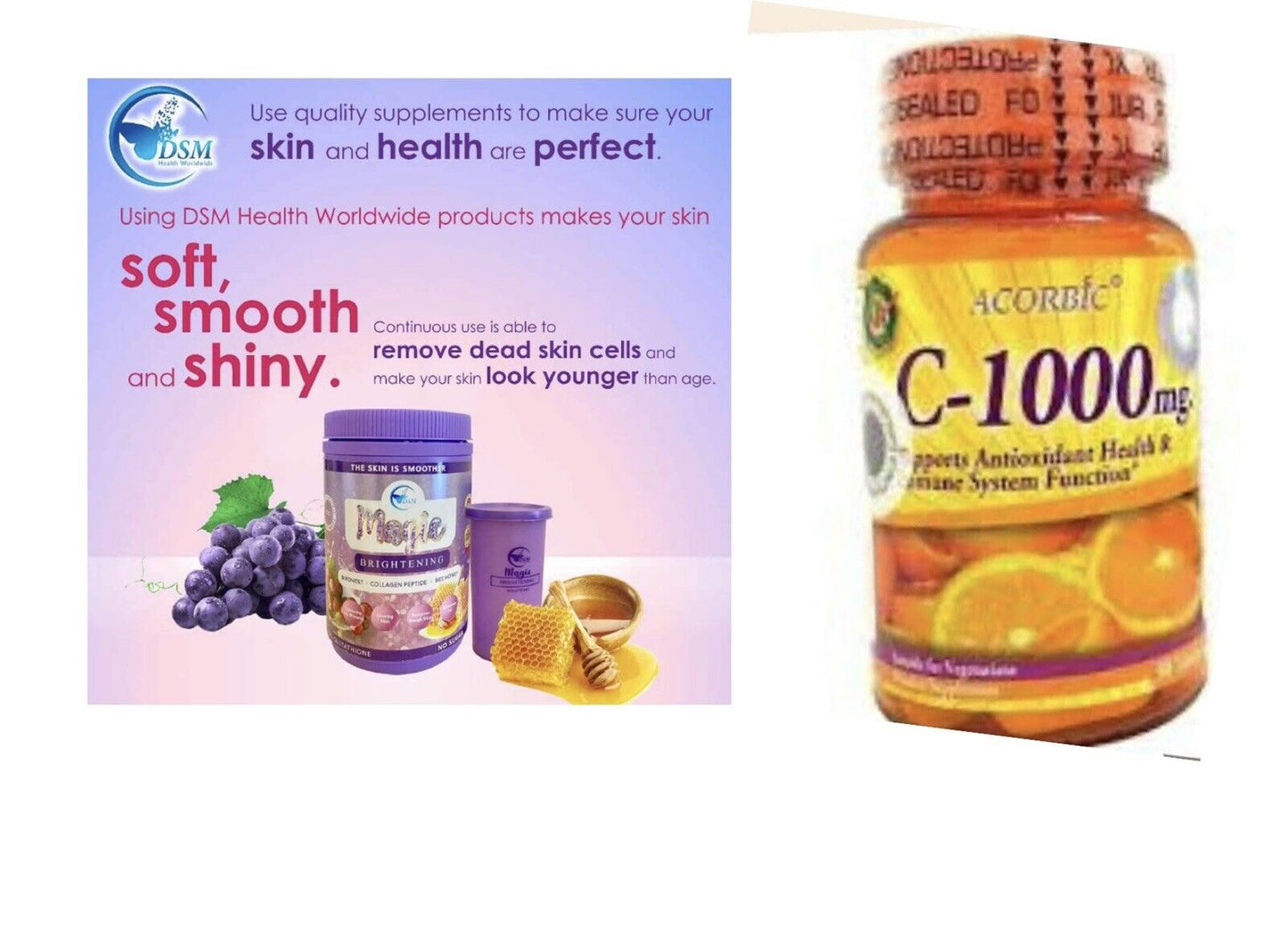 MAGIC BRIGHTENING PHYTO GLUTATHIONE Et 1 Boîte vitamin C - Kyabeauty