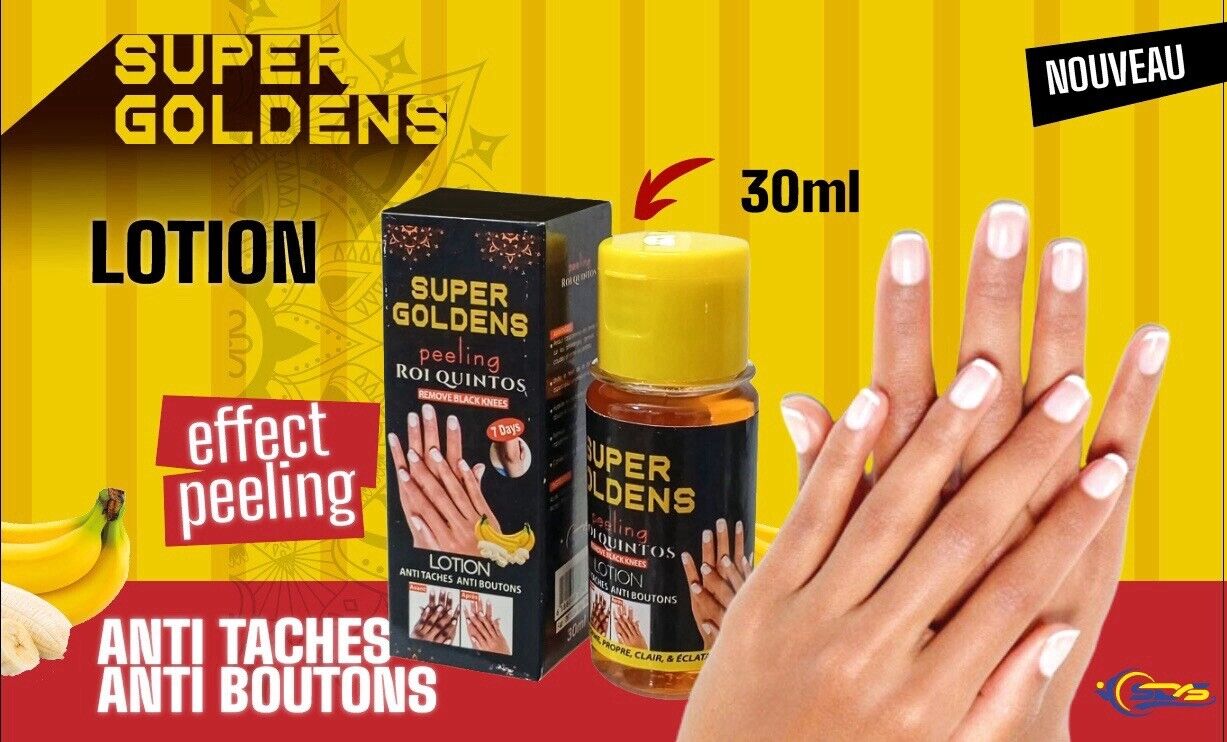 Super Goldens Duo ultra Éclaircissant Lait & Gel Douche nourrissante ant tache