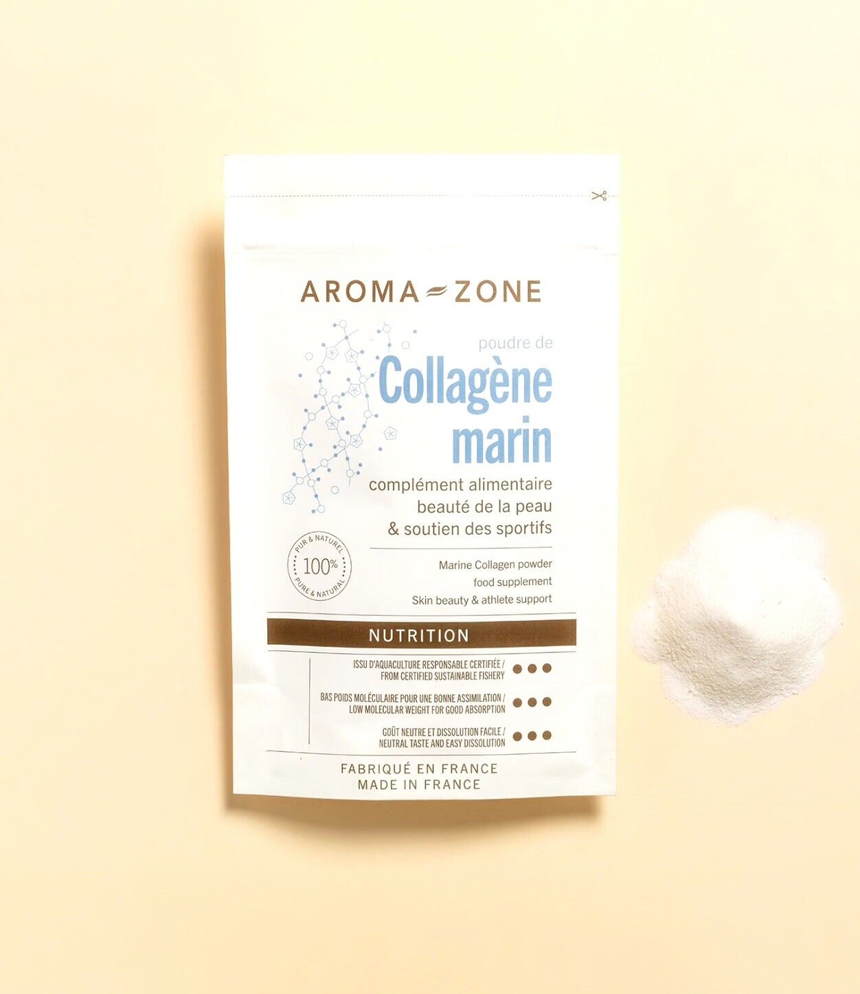 Collagène marin Complément alimentaire 250 G Anti Âge anti Imperfection