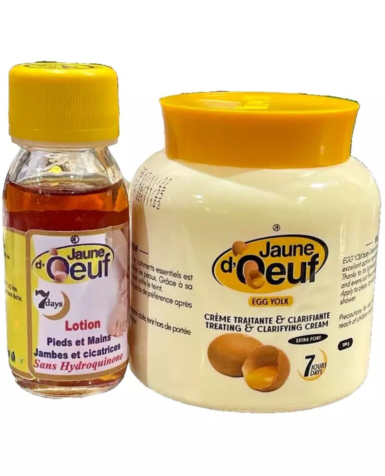 JAUNE D'OEUF DUO CREME TRAITANT CLARIFIANTE  LOTION ANTI TACHES TENACES QUINTAUX
