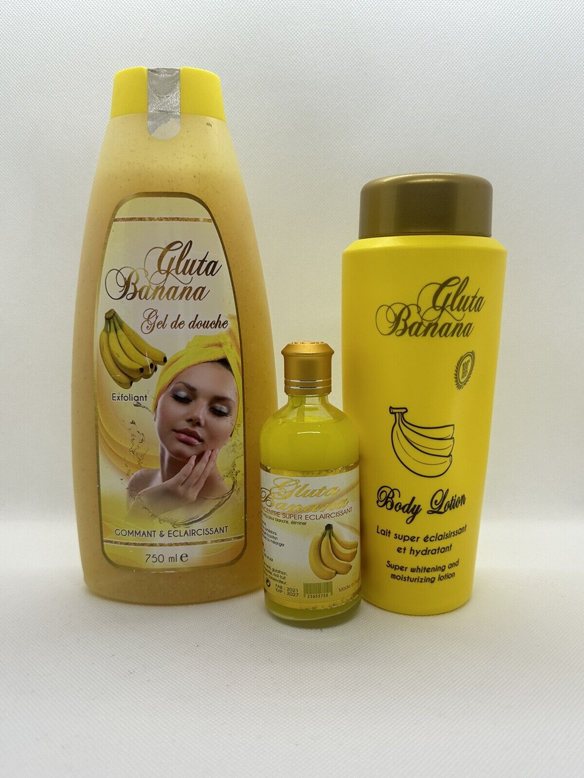 Gamme Gluta Banana ultra éclaircissant, anti-tache  ,exfoliant