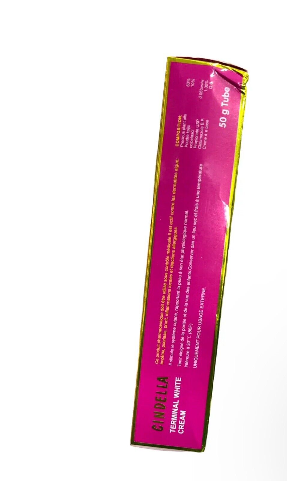 CINDELLA glutathione creme 100%  blanchissante 50g zero tache