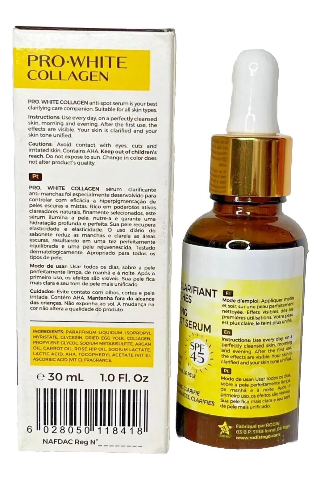 Prowhite collagen serum ultra clarifiant anti tache 30ml Pro.white