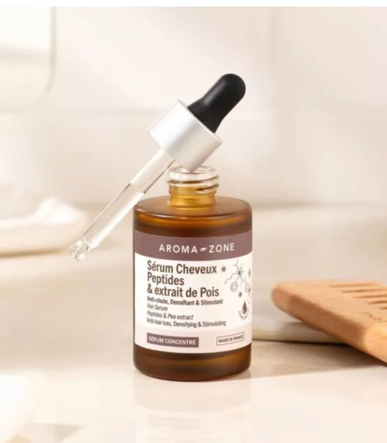 AROMA ZONE  Sérum Cheveux Anti-Chute Peptides & extrait de pois 50ML