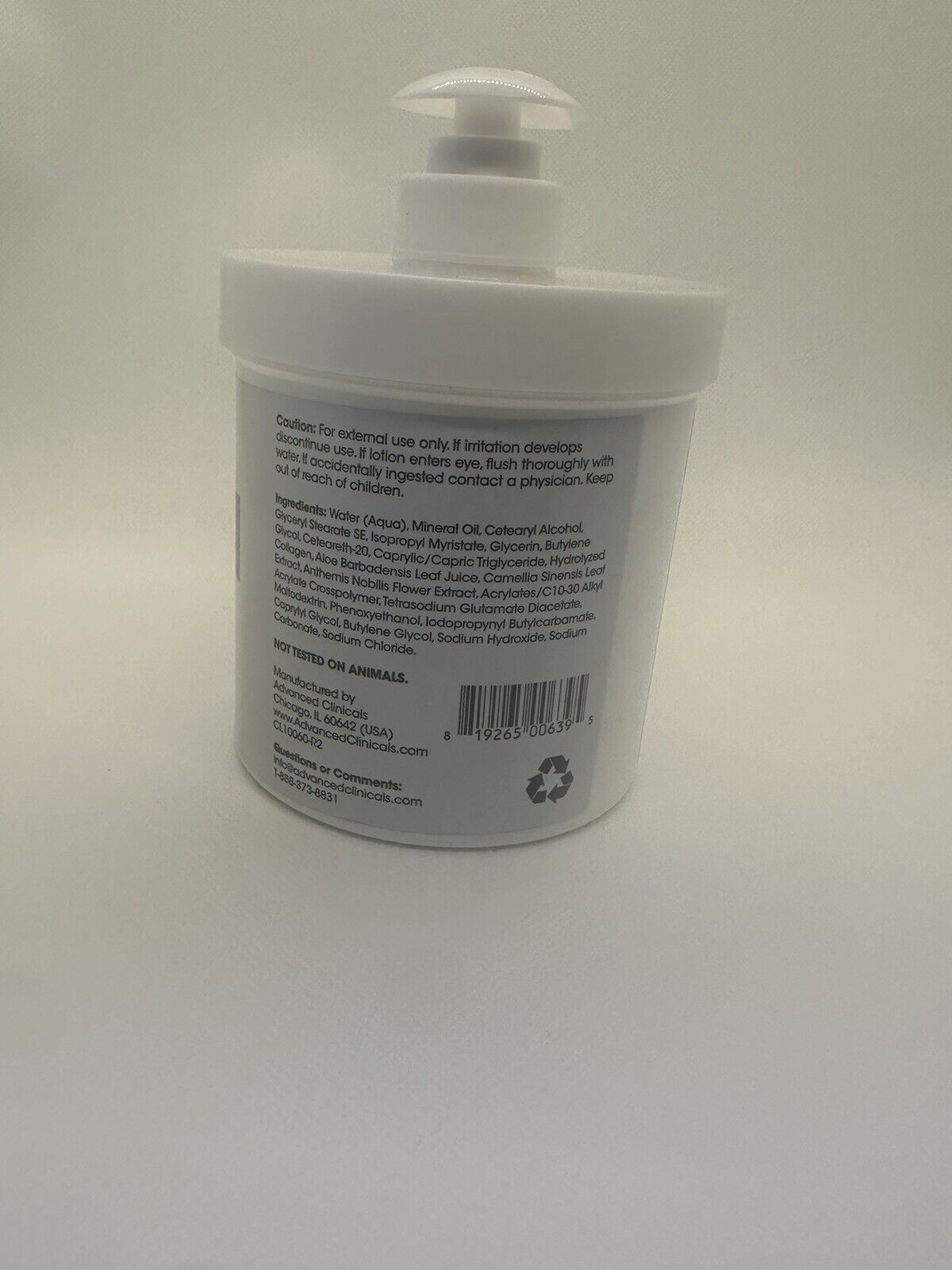 Advanced Clinicals Collagène, Lotion réparatrice pour la peau Original