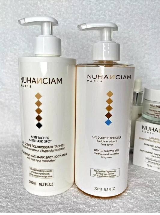 NUHANCIAM SOINS CORPOREL ULTRA ÉCLAIRCISSANT LAIT ET GEL DE DOUCHE ANTI TACHE