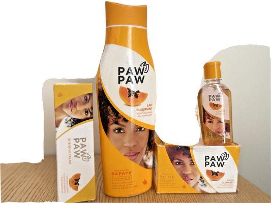 PAWPAW GAMME éclaircissante  lait, huile, crème tube, savon paw paw - Kyabeauty