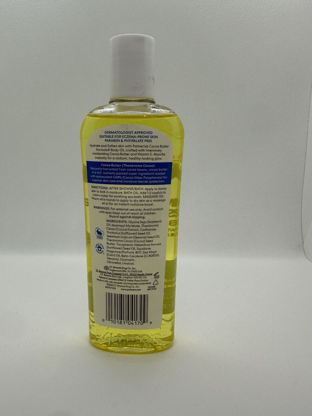 Palmer's, Formule au beurre de cacao, Huile corporelle hydratante 250ml
