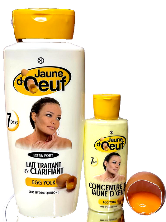 JAUNE D'OEUF LAIT CORPOREL 450 ML + CONCENTRÉ 7 DAYS ÉCLAIRCISSANT - Kyabeauty