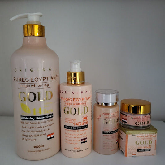 Purec egyptian gold gamme super éclaircissant pour un teint propre, sans taches. - Kyabeauty