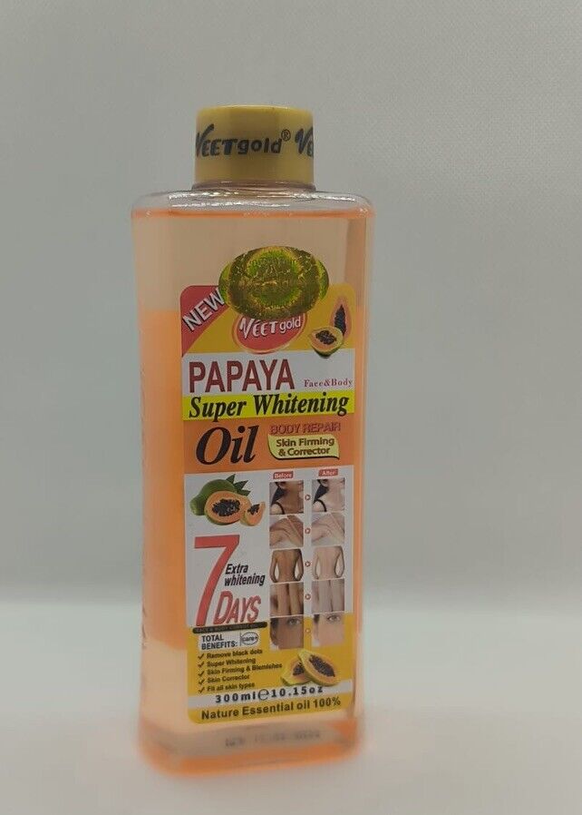 Huile VEET GOLD papaya super blanchissante reparatrice anti imperfections 300ml