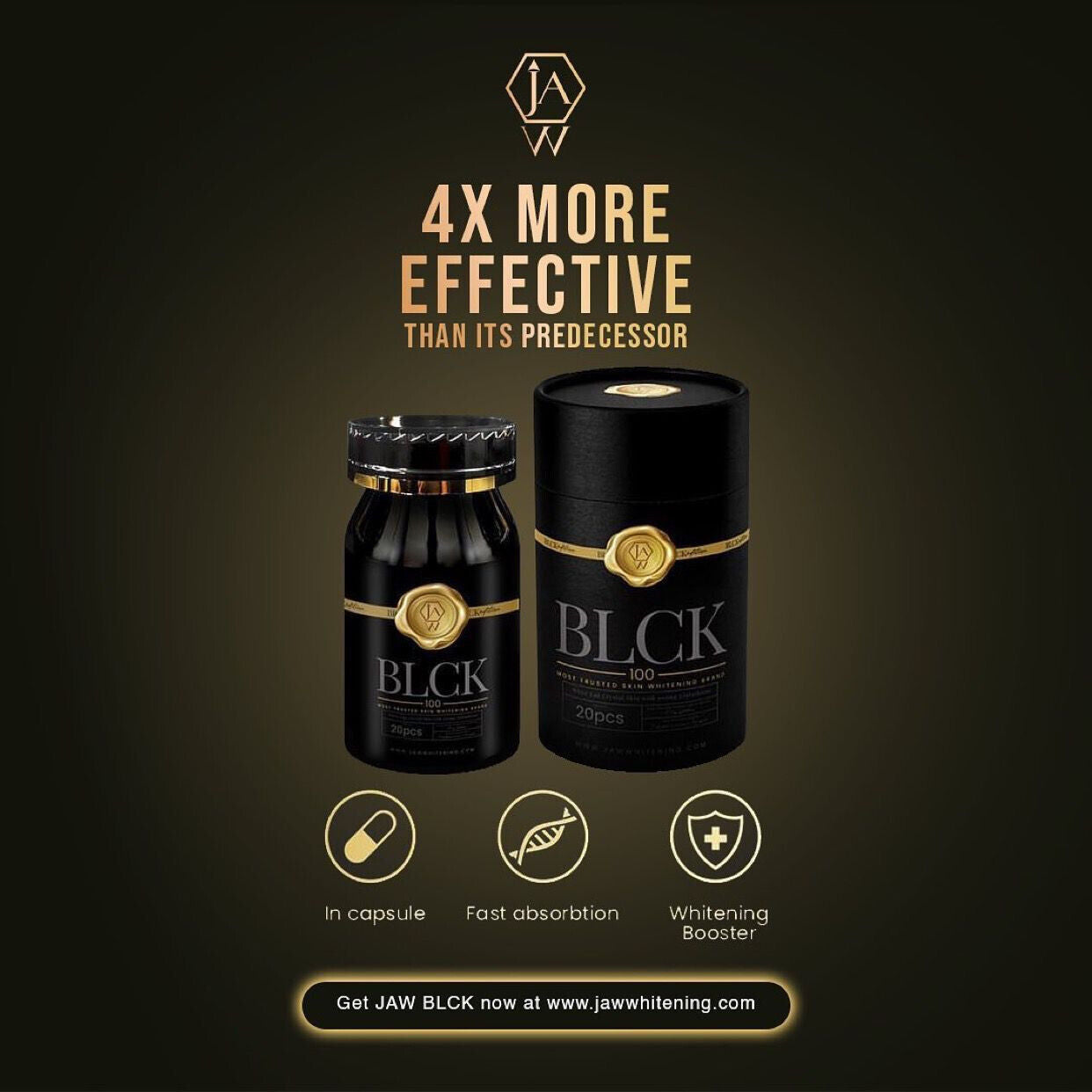 JAW BLACK GLUTATHIONE COLLAGÈNE ANTI TÂCHES super éclaircissant - Kyabeauty