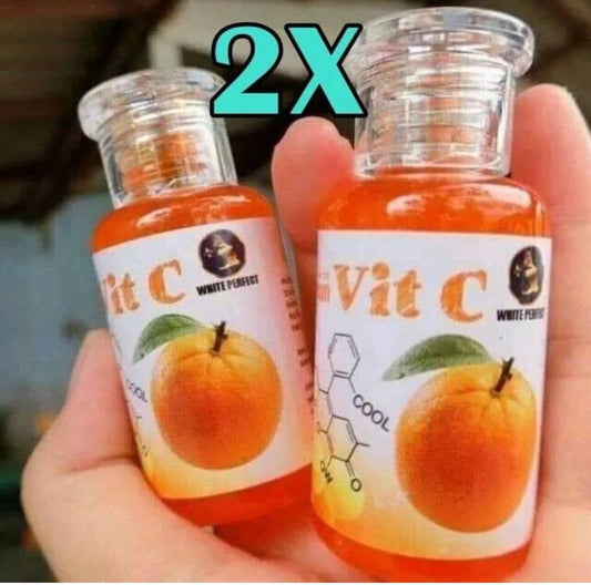 2 x sérum Vit C mélange blanchissant au collagène lotion soin de la peau