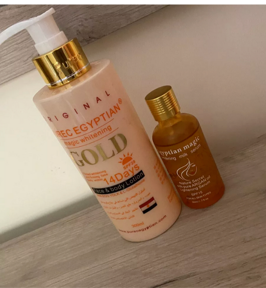 Purec egyptian gold gamme super éclaircissant pour un teint propre, sans taches. - Kyabeauty