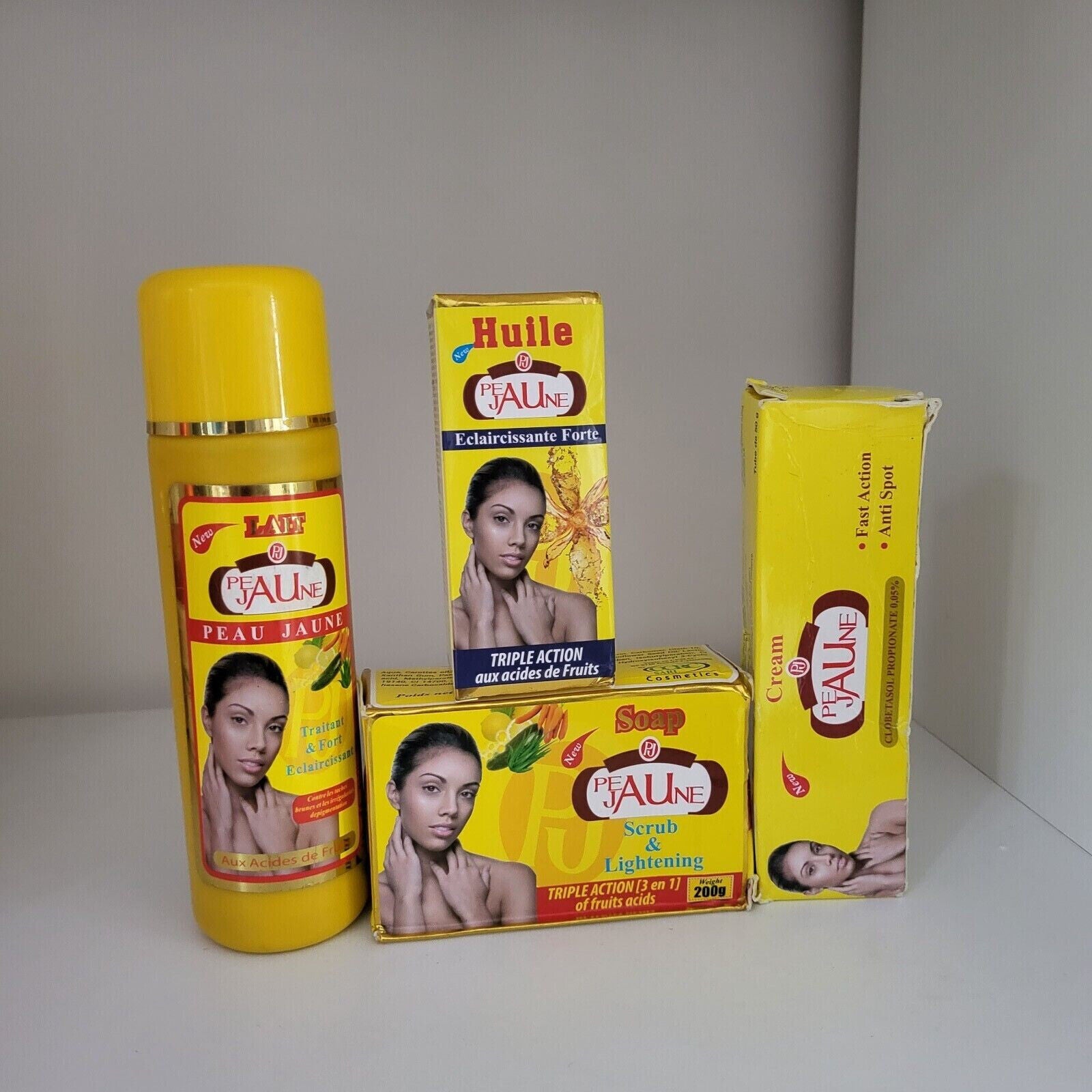 PEAU JAUNE gamme  lait clarifiant, savon, crème en tube huile concentrée  - Kyabeauty