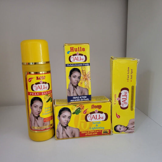PEAU JAUNE gamme  lait clarifiant, savon, crème en tube huile concentrée  - Kyabeauty