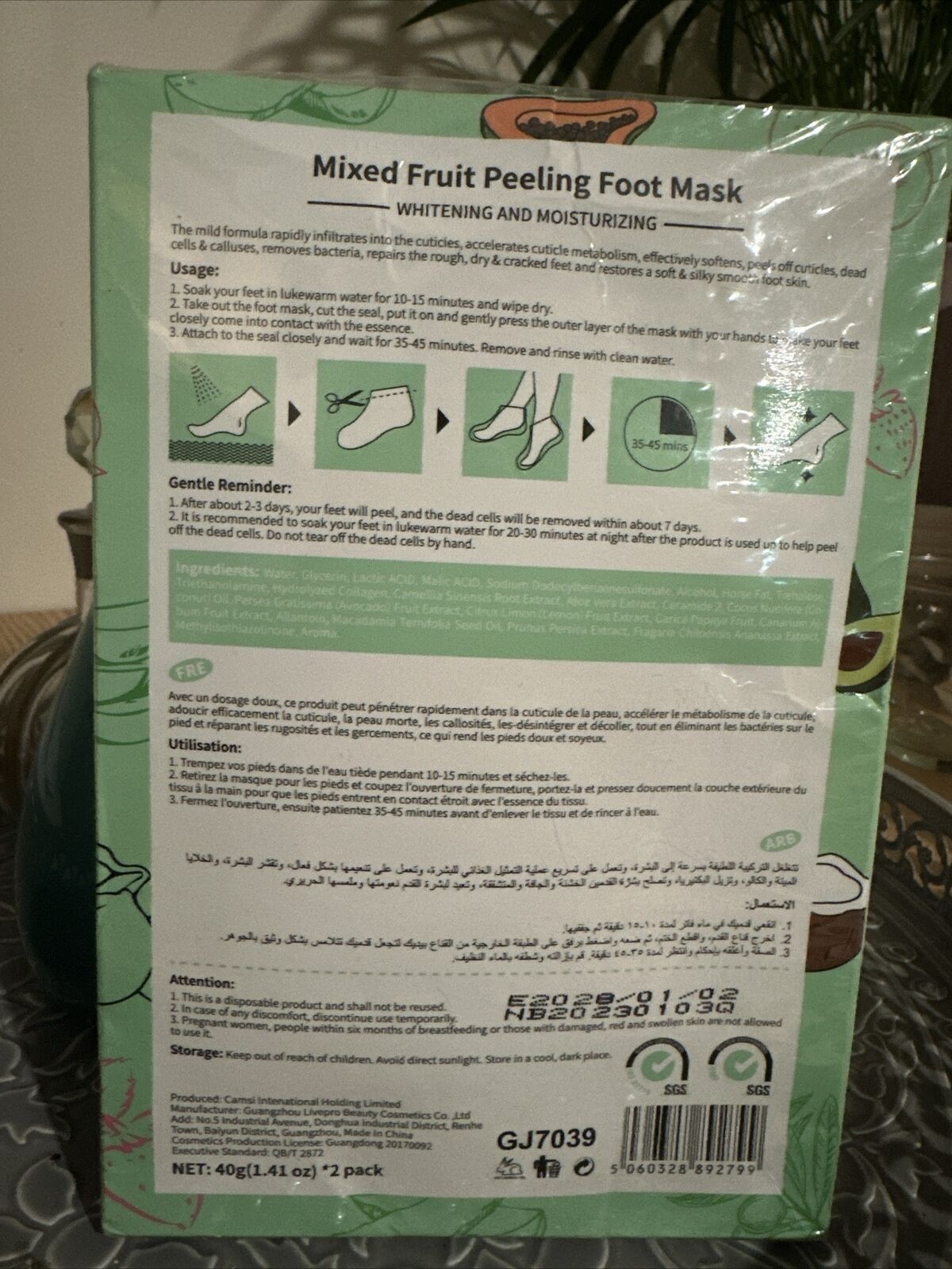 Peeling pied baby foot masque chaussette exfoliante soin peau morte - Kyabeauty