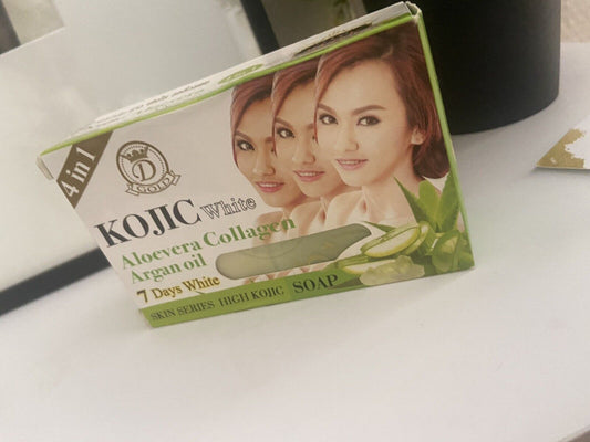SAVON KOJIC White Alloeverra Collagen,Super eclaircissant, anti tache,anti acné. - Kyabeauty