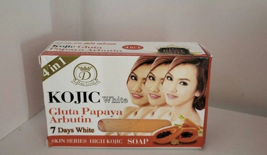 SAVON KOJIC WHITE GLUTA PAPAYA Carotte ARBUTIN 7 DAYS WHITE SAVON ECLAIRCISSANT - Kyabeauty