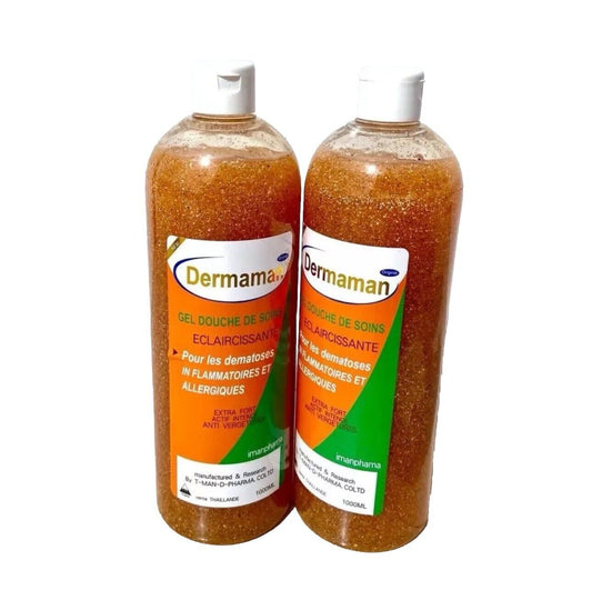 DERMAMAN  Gel DOUCHE EXFOLIANT GOMMANT ULTRA ÉCLAIRCISSANT PAPAYE Anti Quinto
