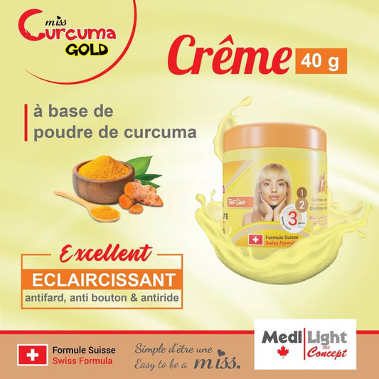 Curcuma gold Crème visage éclaircissant Anti-fard Anti-bouton - Kyabeauty