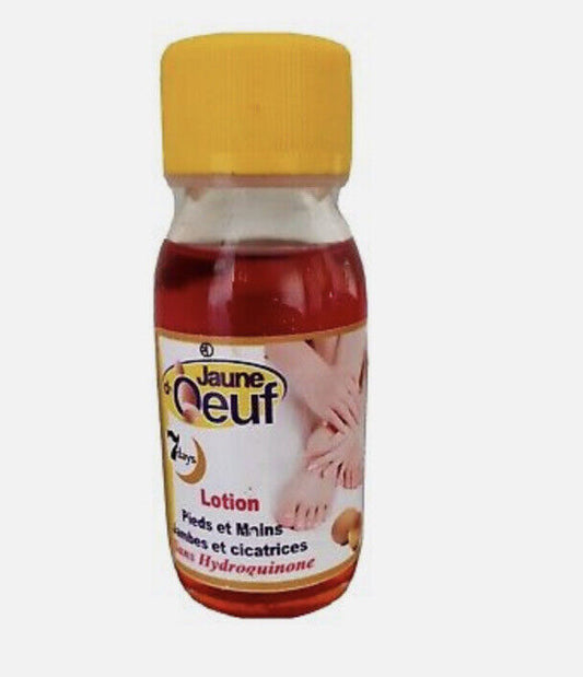 Jaune d'oeuf 7jours lotion gommant anti-quinto pour les mains et pieds noires. - Kyabeauty